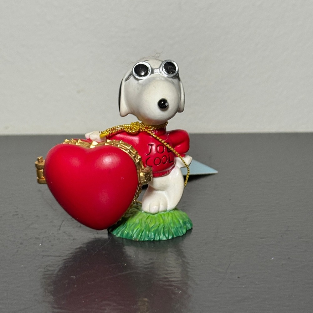 Westland Peanuts Joe Cool Mini Photo Frame Figurine Red Heart Excellent 8260